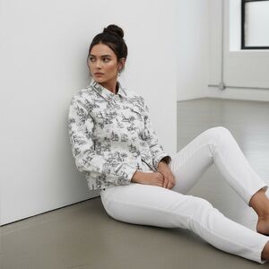 Charter Club denim print jacket. Size XL